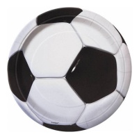Pratos de futebol 23 cm - 8 peças