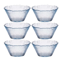 Taça de vidro azul 16 cm - 6 unidades