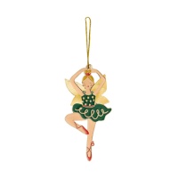 Pendente bailarina em metal 5 x 10 cm