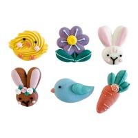 Figuras de açúcar de Páscoa - Decora - 6 unidades