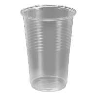 Copos de 200 ml de plástico transparente - 25 unidades