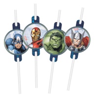 Palhinhas Avengers em Ação 22 cm - 4 peças