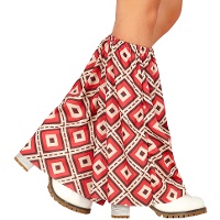 Cobre-botas dos anos 70 hippie rombos