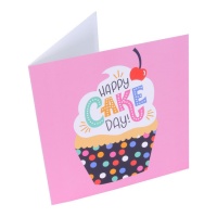 Cartão de saudação de cupcake