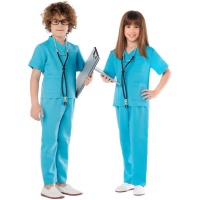 Roupa de médico azul para crianças