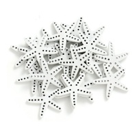 Estrelas-do-mar estatuetas de madeira 3,5 cm - 20 unidades