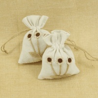 Sacos de tecido em forma de girassol 10 x 13 cm - 2 unid.