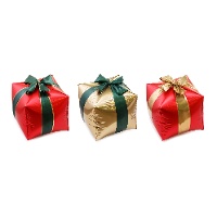 Balão de presente de Natal 34 x 36 cm - Partydeco - 3 unidades