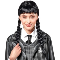 Peruca de Adulto Wednesday Addams