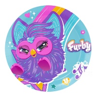 Pratos de Furby de 23 cm - 8 unidades