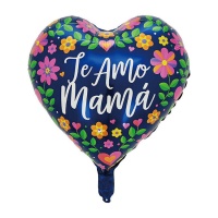 Balão I Love You Mum com Flores 45 cm