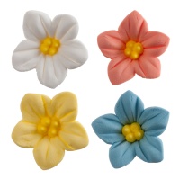 Bonecos de açúcar com flores Sininho 3,5 cm - Dekora - 64 unidades