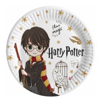Pratos de Harry Potter de cartão compostável de 23 cm - 8 unidades