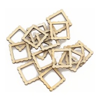 Figuras de estrutura de madeira quadrada de 3 cm - 15 pcs.