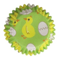 Cápsulas de Pintinho e Ovo de Páscoa para Cupcake - PME - 30 unid.