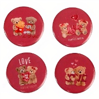 Ímã de ursinhos amorosos em resina - 1 unidade