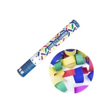 Canhão de confettis coloridos de 40 cm