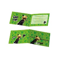 Convites de Cat Noir - 6 unidades