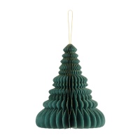 Pendente favo mel de árvore Natal verde garrafa de 20 cm - 1 unidade