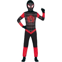 Fato de Homem-Aranha preto e vermelho para criança