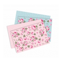 Base para bolos 30 X 20 x 20 x 0,1 cm de flores - 4 unidades
