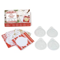 Kit para postais de Natal com chocolate - Decora - 8 unidades