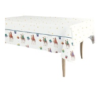 Toalha de Mesa dos Reis Magos branca de 5 x 1,20 m - 1 unidade