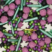 Halloween Sprinkles lilás e verde 65 gr - FunCaKes