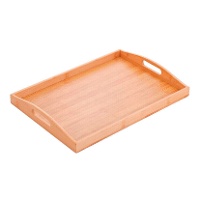 Bandeja de 40 x 29 cm bambu com alças