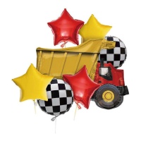 Balão de veículos de engenharia - 7 peças