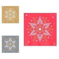 Guardanapos de estrela de Natal de 16,5 x 16,5 cm - Maxi Products - 30 unidades