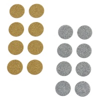 Autocolantes brilhantes em forma de círculo 3,5 cm - 8 peças