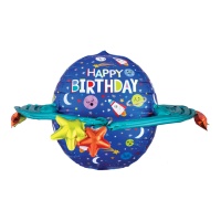 Balão Happy Birthday Galaxy 73 x 50 cm - Anagrama