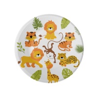 Pratos Happy Jungles 18 cm - 8 unidades