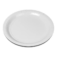 Pratos de 20 cm de papelão branco - 100 unidades