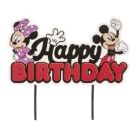 Feliz Aniversário Mickey e Minnie Mouse Topper - Dekora