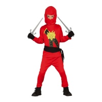 Fato ninja vermelho para crianças