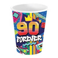 Copos 90's forever 240 ml - 6 peças.