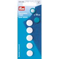 Botões de plástico branco reversível de 1,5 cm - Prym - 5 pcs.