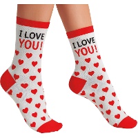 Meias de corações para adulto - 1 par