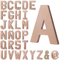 Letra em papel maché 10 cm - 1 unidade