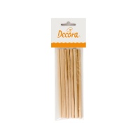 Palitos de madeira para alimentos 16 cm - Decora - 12 unid.