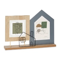 Moldura porta?retratos em forma de casa para 2 fotos