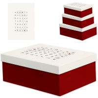 Caixa rectangular com letras Amor - DCasa - 3 unidades