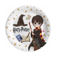 Pratos de Harry Potter de cartão compostável de 18cm - 8 unidades