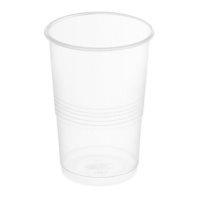 Copos de plástico transparente 1 L litrona - 50 unid.