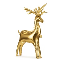 Balão rena dourado 73 x 42 cm - Partydeco