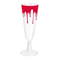 Taça de champanhe com sangue 150 ml - 4 unidades