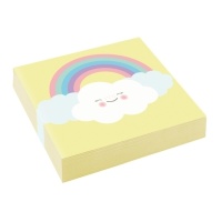 Guardanapos Rainbow Cloud 12,5 x 12,5 cm - 20 unid.