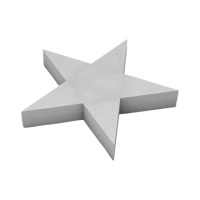 Figura de esferovite com a forma de estrela de 39 x 39 x 4 cm